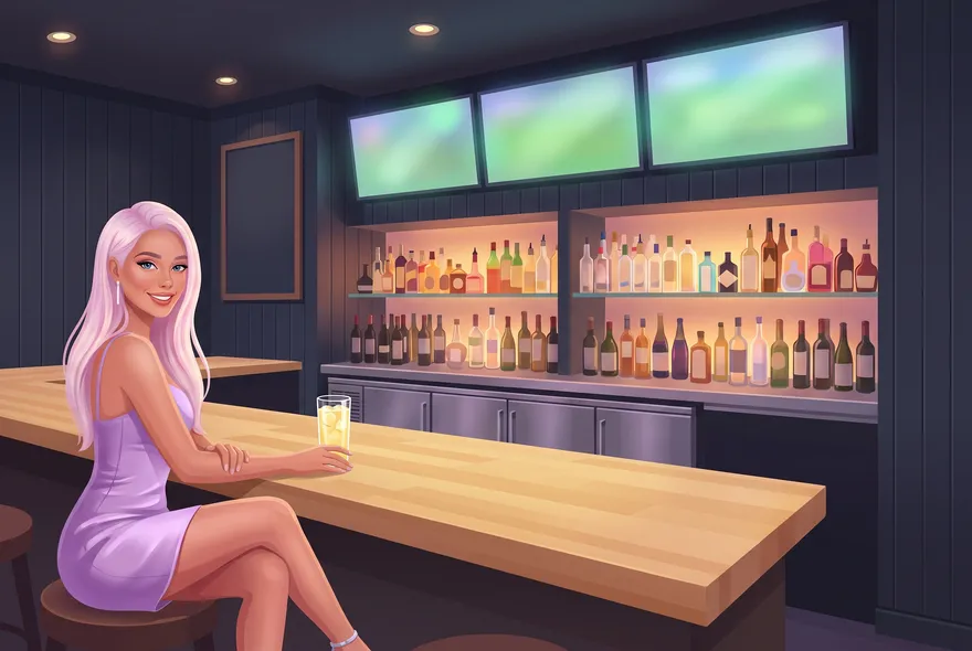 Woman with lemonade at the MATCH bar